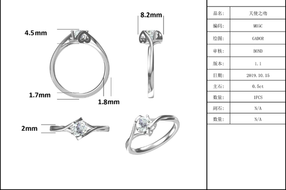 925 Sterling Silver kobiety biżuteria 3 carat naturalny Moissanite pierścionek zaręczynowy obrączka pierścionek zaręczynowy biżuteria z kamieniami szlachetnymi