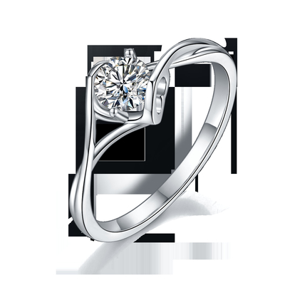925 Sterling Silver kobiety biżuteria 3 carat naturalny Moissanite pierścionek zaręczynowy obrączka pierścionek zaręczynowy biżuteria z kamieniami szlachetnymi