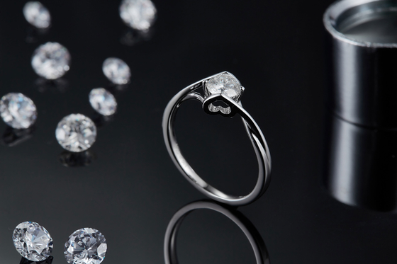 925 Sterling Silver kobiety biżuteria 3 carat naturalny Moissanite pierścionek zaręczynowy obrączka pierścionek zaręczynowy biżuteria z kamieniami szlachetnymi