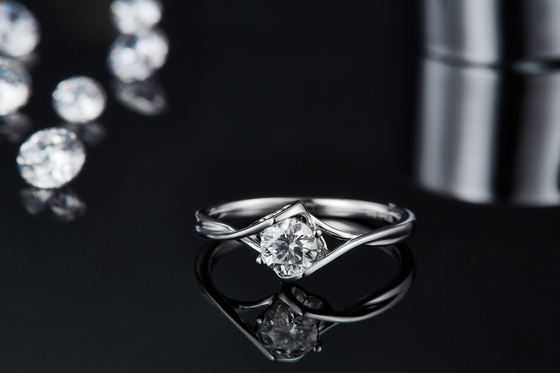 925 Sterling Silver kobiety biżuteria 3 carat naturalny Moissanite pierścionek zaręczynowy obrączka pierścionek zaręczynowy biżuteria z kamieniami szlachetnymi