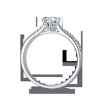 Biżuteria z 9-karatowego złota Minimalistyczne wzory Moissanite 925 Silver Ring Set