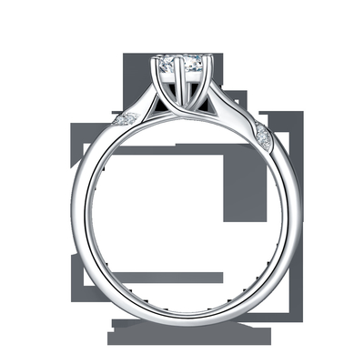 Hurtownia biżuterii Moissanite 925 srebro niestandardowe pierścionek zaręczynowy Moissanite