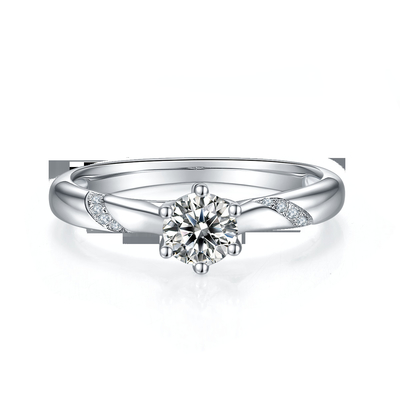 Hurtownia biżuterii Moissanite 925 srebro niestandardowe pierścionek zaręczynowy Moissanite