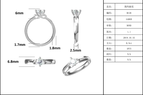 White Square Moissanite I Sapphire Platineve Diamenty Biżuteria Kobiety Pierścionek Z Silver1.94CTW