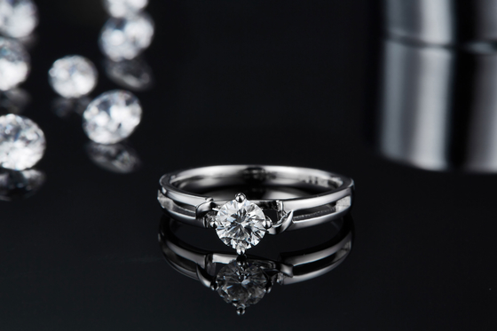 White Square Moissanite I Sapphire Platineve Diamenty Biżuteria Kobiety Pierścionek Z Silver1.94CTW