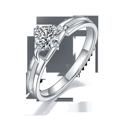 White Square Moissanite I Sapphire Platineve Diamenty Biżuteria Kobiety Pierścionek Z Silver1.94CTW