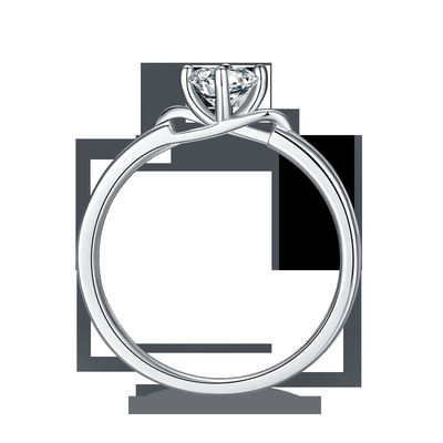 White Square Moissanite I Sapphire Platineve Diamenty Biżuteria Kobiety Pierścionek Z Silver1.94CTW