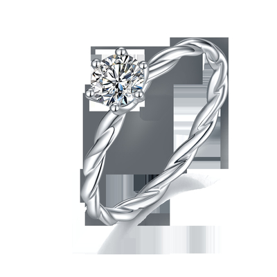 Moissanite zaręczyny dla kobiet zestaw pierścionków z diamentami i szafirem obrączka z białego złota Pave
