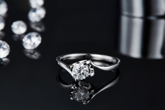 RD 4MM trapezowy biały Moissanite 9K srebrny pierścionek CZ minimalistyczna biżuteria ślubna