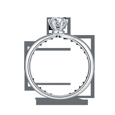 925 Sterling Silver Moissanite Diamentowe pierścionki na zaręczyny ślubne
