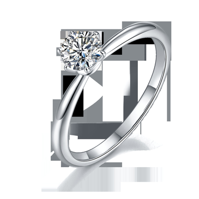 925 Sterling Silver Moissanite Diamentowe pierścionki na zaręczyny ślubne
