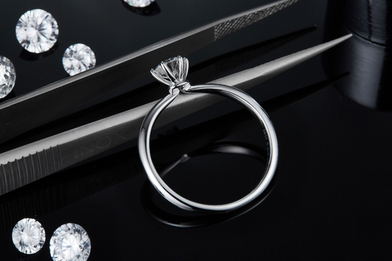 925 Sterling Silver Moissanite Diamentowe pierścionki na zaręczyny ślubne