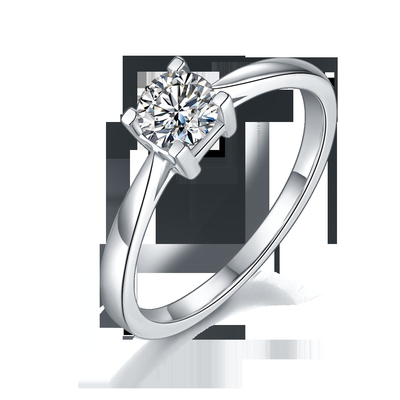 Unikalny pierścionek zaręczynowy ślubny S925 East West Emerald Cut Moissanite Modern