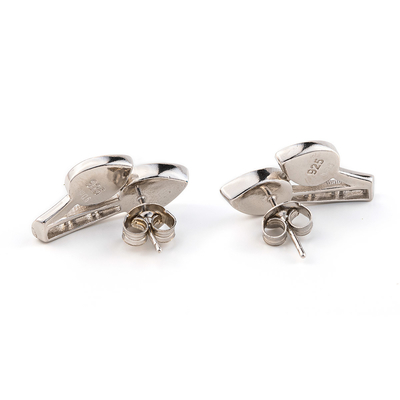 925 Z Sterling Silver Grecki Klucz Niebieski Meander Wysokiej Jakości Opal Liść Stadniny Kolczyki