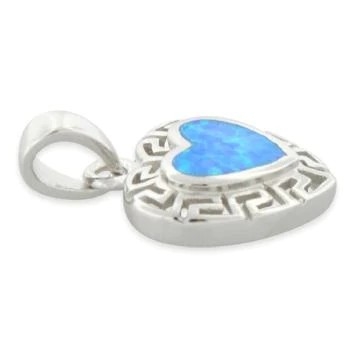 925 Z Sterling Silver Opal Grecki Wzór Lab Drop Wisiorek Biżuterii Online Dla Kobiet