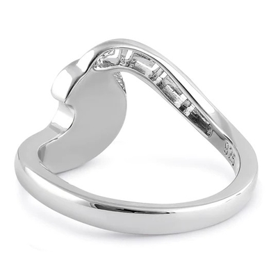 Sterling Sliver 925 Starożytny Grecki Meander Key Nowoczesna Fala Projekt Niebieski Opal Pierścień Dla Kobiet