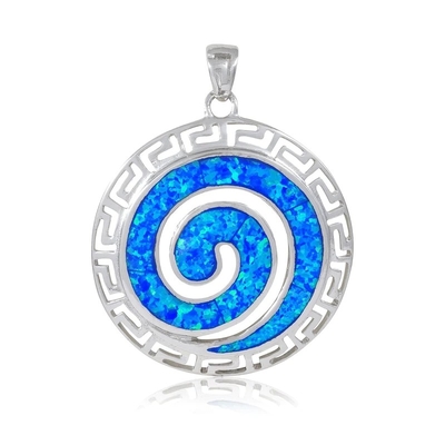 Zawieszka do kluczy w kształcie łezki Opal grecki Biżuteria 47x27mm Srebro próby 925 Rod