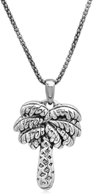EZ Tuxedo Palm Tree Dangle Charms 925 Sterling Silver Tree Wisiorek z cyrkonią do wisiorka