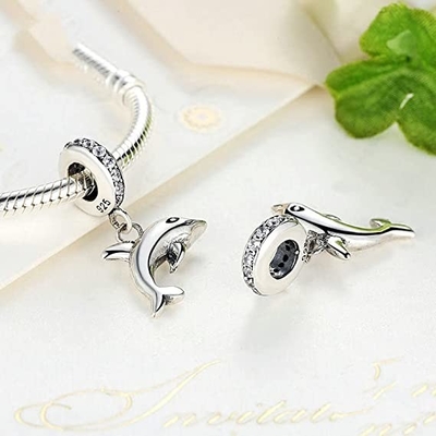 925 Sterling Silver Charms na bransoletki i naszyjniki Wisiorki z literami rodzinnymi