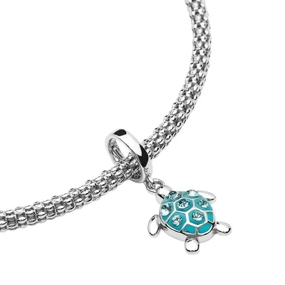 925 Sterling Silver Fish Charm Dangle Koraliki na Bransoletki i Naszyjniki