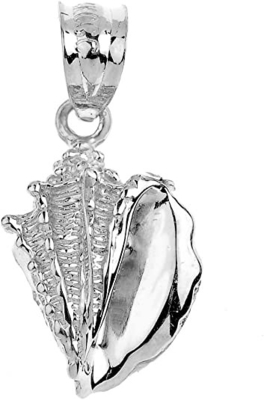 925 Sterling Silver Sea Shell Koralik Urok Wisiorek Naszyjnik Dla Córki