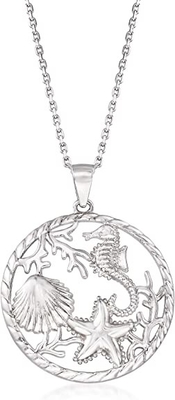 Lady Tree 925 Stingray Naszyjnik Stingray Manta Ray Turtle Dolphin Charm