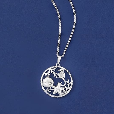 Ross-Simons Sterling Sea Life Bead Charms Naszyjnik dla kobiet