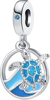 Ażurowa muszla Dreamcatcher Charm - Naszyjnik lub bransoletka Charm dla kobiet - Srebro i 14-karatowe różowe złoto