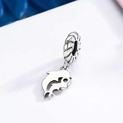 NINGAN Sterling silver 925 Lovely Animal Series charm koraliki dla pań bransoletka diy produkcja Prezenty urodzinowe