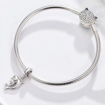 NINGAN Sterling silver 925 Lovely Animal Series charm koraliki dla pań bransoletka diy produkcja Prezenty urodzinowe