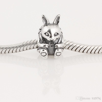 Bransoletki BISAER 925 Sterling Silver Charms Kot Pies Lenistwo Motyl Fairy Heart Dangle