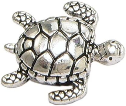 160 sztuk Antyczny Piękny Żółw Wisiorek Srebrny Koralik Charms Fit Oryginalna Bransoletka 9x7mm