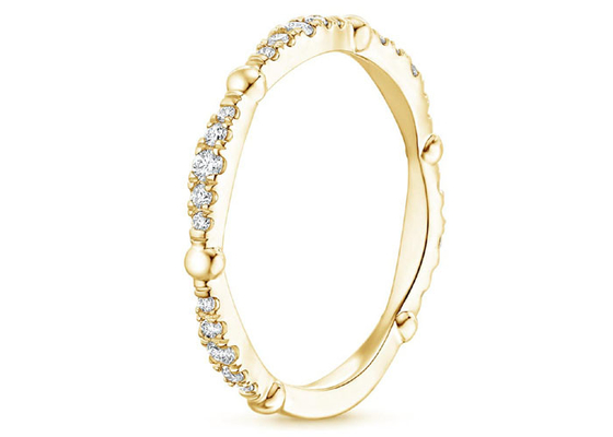 Pave pełny diament 14K żółte złoto Biżuteria 0,67 ct G-H VS1 Clarity