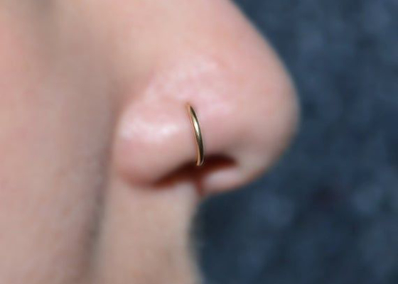 Helix Piercing Złoto 14K Clicker do chrząstki tragus 16g-40g