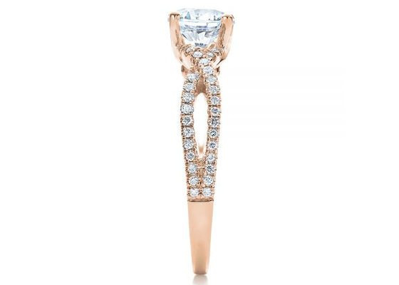 Pierścionki zaręczynowe z naturalnym diamentem o masie 0,8 ct 6.0MM Wymiar OEM ODM