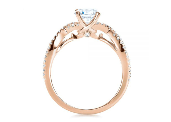 Pierścionki zaręczynowe z naturalnym diamentem o masie 0,8 ct 6.0MM Wymiar OEM ODM