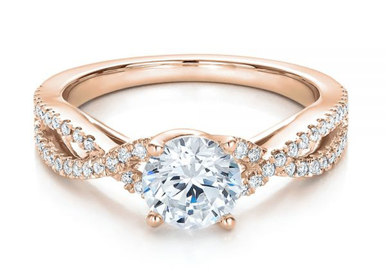 Pierścionki zaręczynowe z naturalnym diamentem o masie 0,8 ct 6.0MM Wymiar OEM ODM