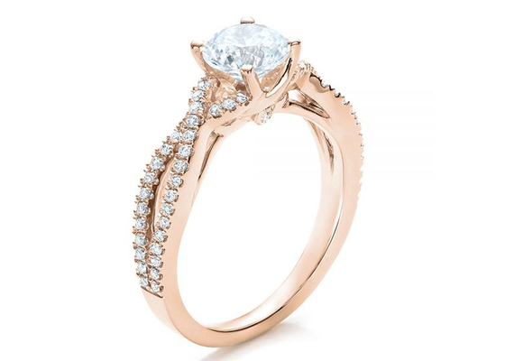 Pierścionki zaręczynowe z naturalnym diamentem o masie 0,8 ct 6.0MM Wymiar OEM ODM