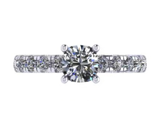 6x6mm 14-karatowa biżuteria z litego złota, 24 szt. Pierścionek zaręczynowy z naturalnym diamentem 1,44 ct