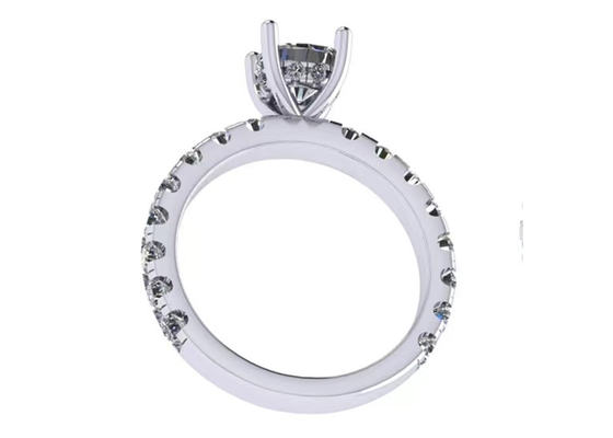 6x6mm 14-karatowa biżuteria z litego złota, 24 szt. Pierścionek zaręczynowy z naturalnym diamentem 1,44 ct