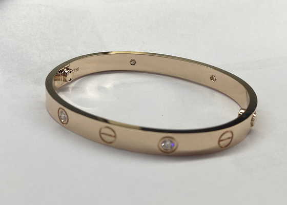 0,42 ct 38,05 g 18-karatowa biżuteria z czystego złota Bransoletka z naturalnego diamentu oDM