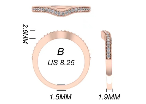 0.8ct 14K Solid Gold Jewelry, zestaw pierścionków zaręczynowych z różowego złota RA5,6 × 4,5MM