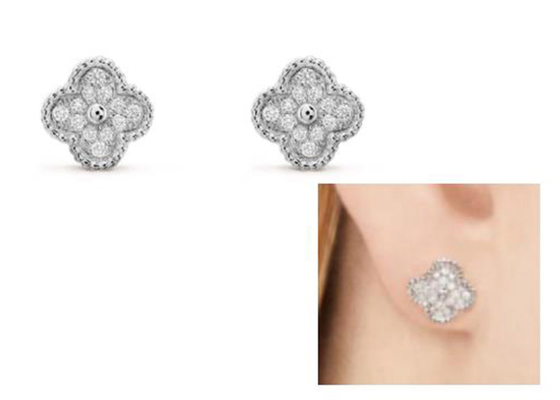 0,24 ct 18-karatowe złote diamentowe kolczyki, 10 mm diamentowe kolczyki do uszu Waga 2,37 g