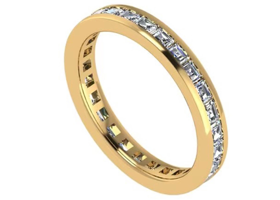 27 sztuk diamentowy pierścionek z 18-karatowego różowego złota z 2,0 × 1,5 mm OEM ODM na prezent