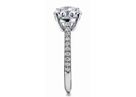 38 szt. Pierścionek zaręczynowy z naturalnym diamentem Okrągłe cięcie 1,2 ct RD7MM