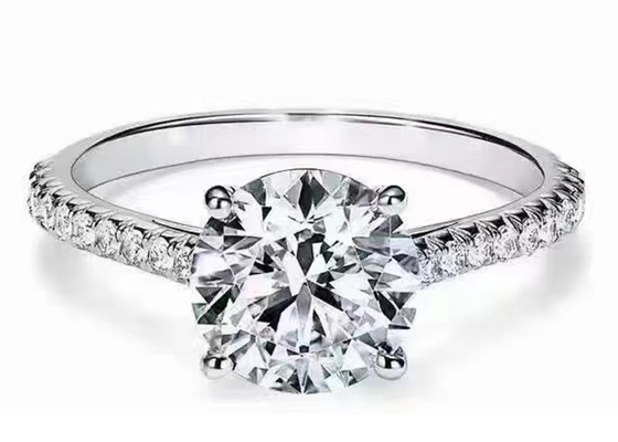 38 szt. Pierścionek zaręczynowy z naturalnym diamentem Okrągłe cięcie 1,2 ct RD7MM