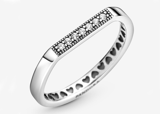 Wieloaspektowy kliker w kolorze różowego złota, pierścionki zaręczynowe z prawdziwym diamentem o wymiarach 1,2 mm × 8 mm