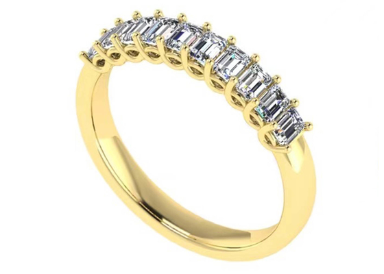10 szt. Diamentowy pierścionek z 18-karatowego różowego złota 3,0 × 2,0 mm EM wycięty na rocznicę