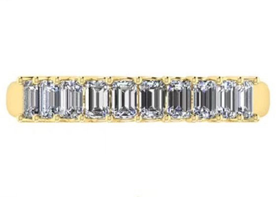10 szt. Diamentowy pierścionek z 18-karatowego różowego złota 3,0 × 2,0 mm EM wycięty na rocznicę