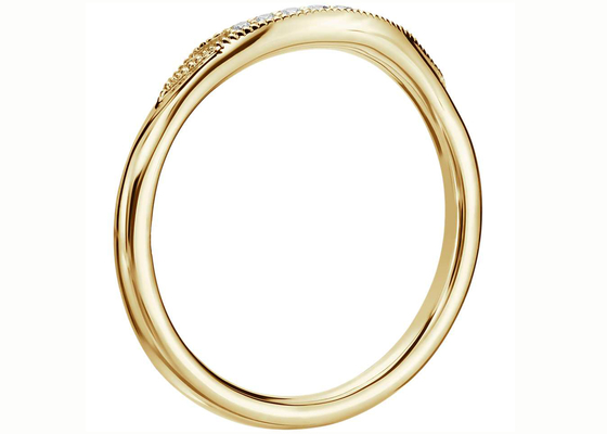 Tiny Dainty 14-karatowy pierścionek z żółtego złota, diamentowe pierścionki do układania w stosy 2 mm 1,5 mm 1,3 mm Rozmiar